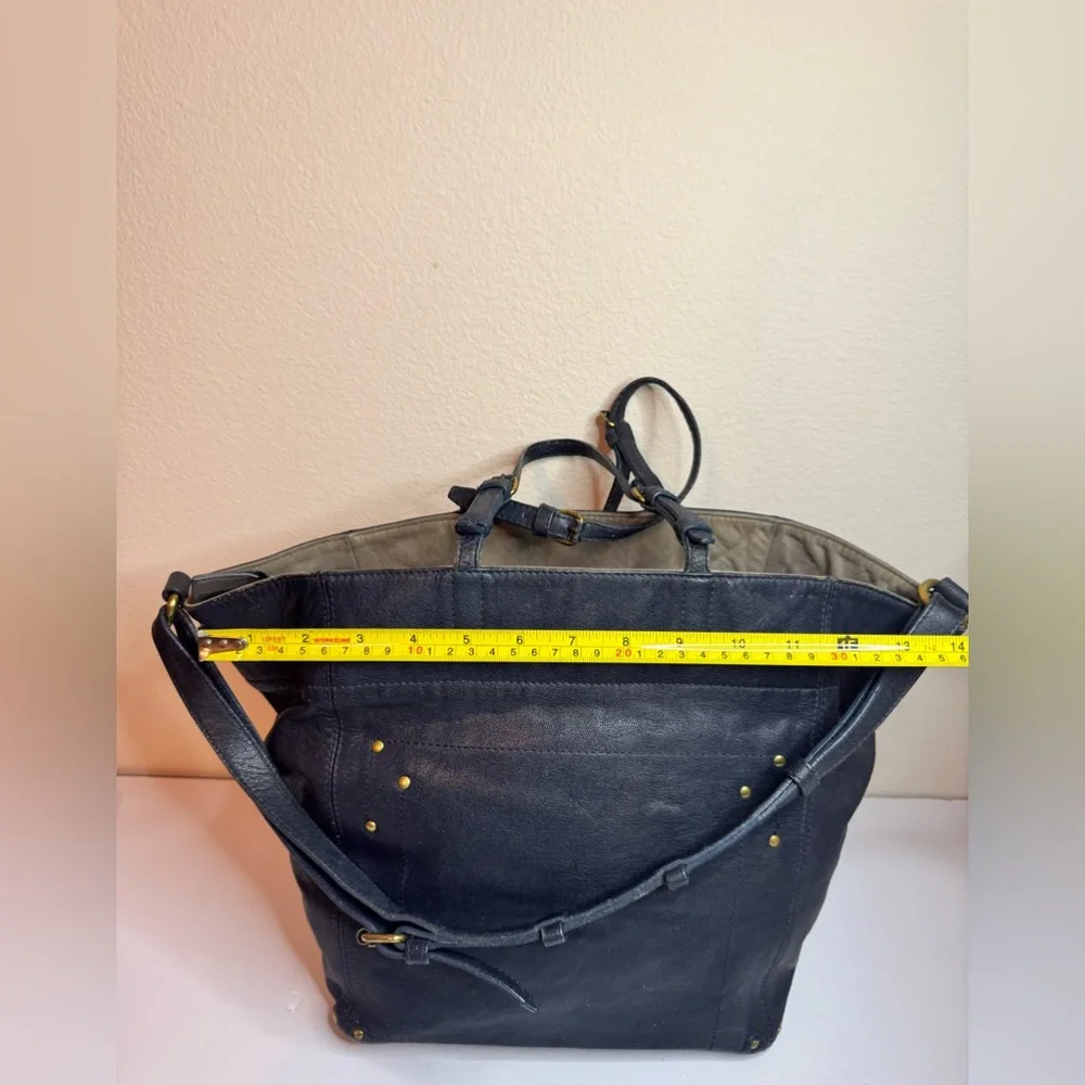 Jerome Dreyfuss Jacques Navy Blue Leather Handbag 2Way